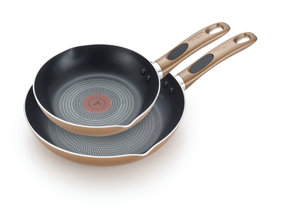Picture of T-Fal B036S264 Excite 8 & 10.25 in. Non-stick Fry Pan Set&#44; Bronze