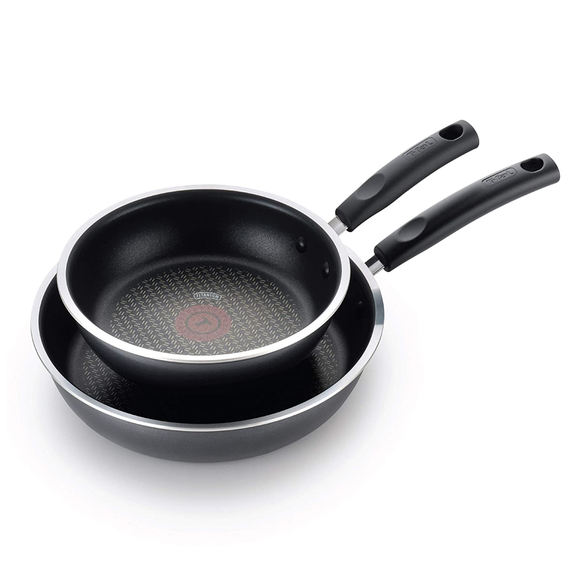 Picture of T-Fal B061S264 18 & 10 in. Signature & Fry Pan Set&#44; Gray - 2 Piece