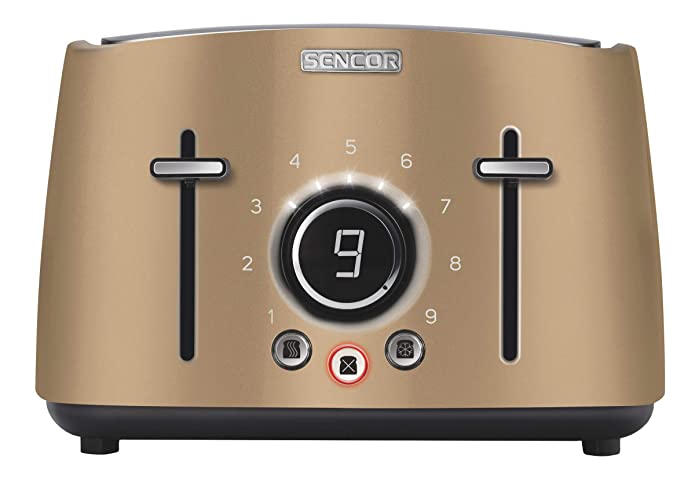 Picture of Sencor STS6077CHNAA1 4-slot Toaster with Digital Button & Rack&#44; Champagne