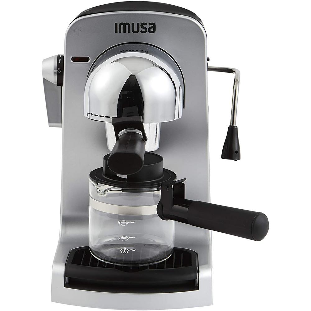 Picture of IMUSA GAU-18215 4 Cup Bistro Electric Espresso & Cappuccino Maker with Carafe&#44; Silver
