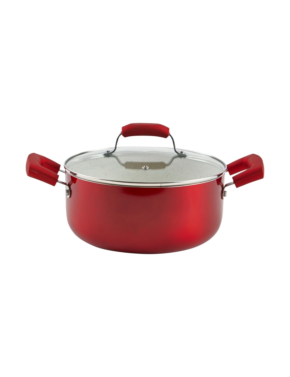 Picture of IMUSA IMU-25074 4.9 qt. Dutch Oven with Glass Lid&#44; Ruby Red