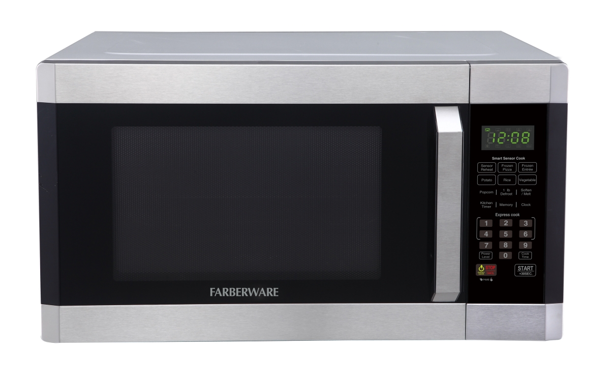 Picture of Farberware FMO16AHTPLB 1.6 cu ft. 1100 watt Microwave Oven with Smart Sensor&#44; Stainless Steel with Platinum
