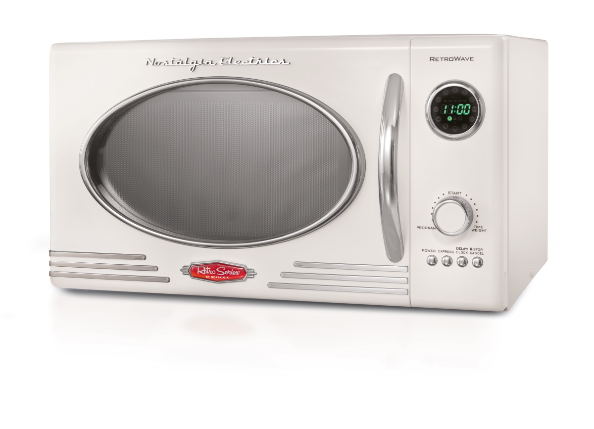 Picture of Nostalgia RMO4IVY 0.9 cu ft. 800 watt Retro Countertop Microwave Oven&#44; Ivory