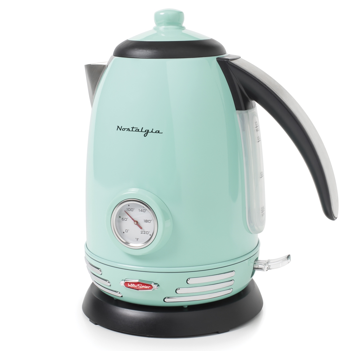 Picture of Nostalgia WK17AQ 1.7 Liter Retro Stainless Steel Electric Water Kettle with Strix Thermostat&#44; Aqua