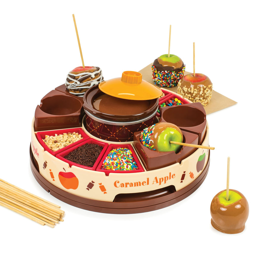 Picture of Nostalgia NCCA5 Chocolate & Caramel Apple Maker with Heated Fondue Pot&#44; 25 Sticks&#44; Decorating & Toppings Trays