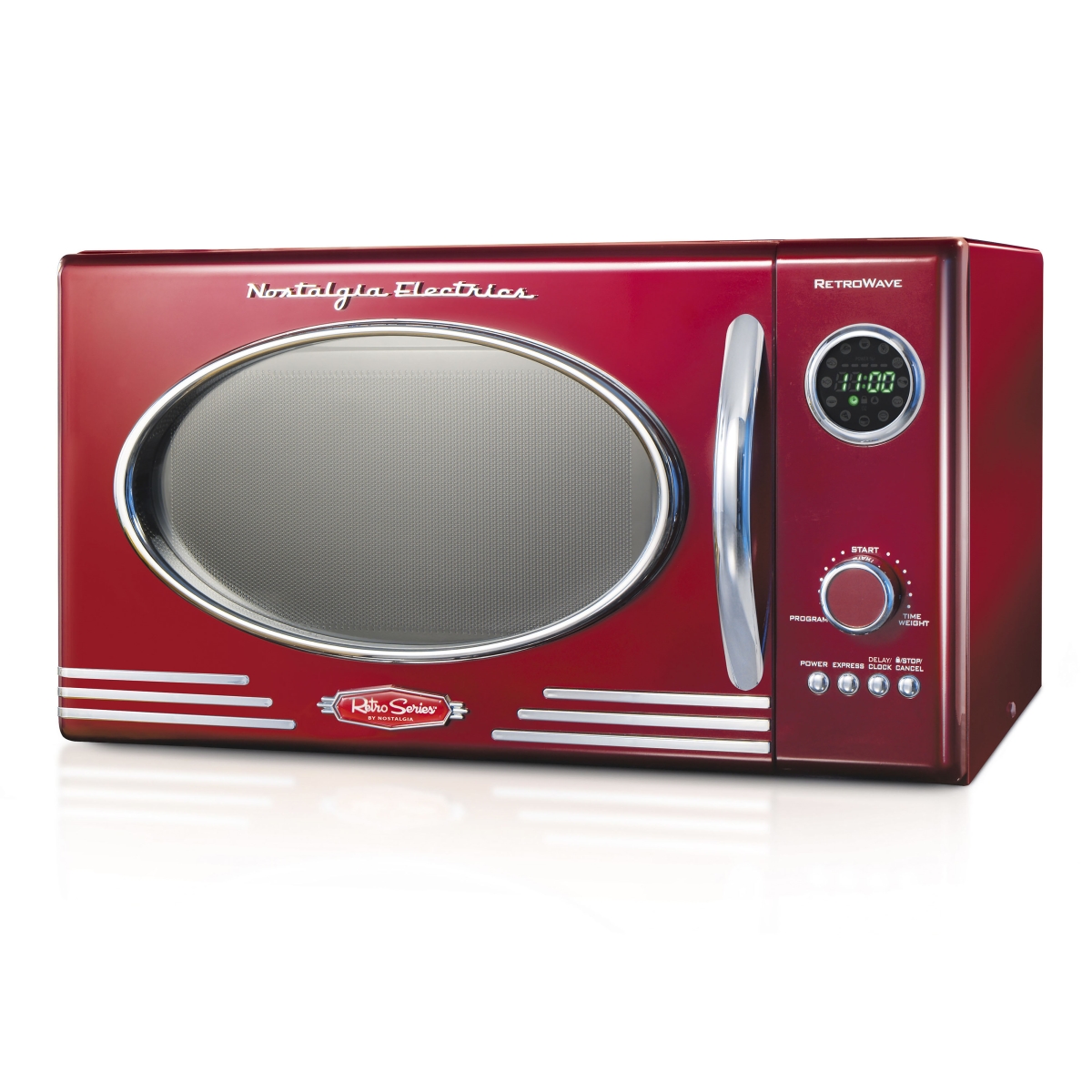 Picture of Nostalgia NRMO9RR 0.9 cu ft. Retro Microwave Oven&#44; Retro Red