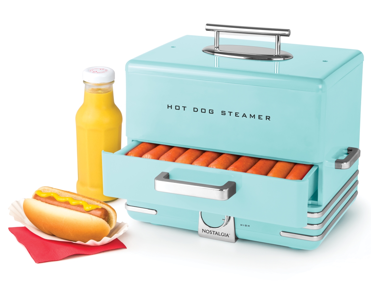 Picture of Nostalgia NHDS206AQ Hot Dog Steamer&#44; Aqua