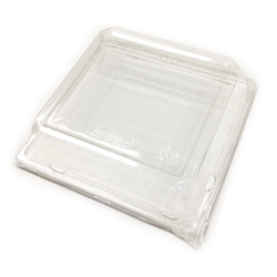 Picture of EMI Yoshi EMI-SP6LLP 6.5 in. Square Dessert Plate Low Dome Pet Lid, Clear