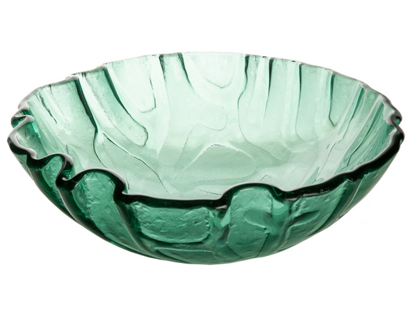 EB-GS53 Green Free form Wave Glass Vessel Sink -  Chesterfield Leather, CH2960877