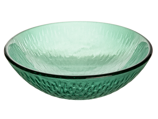 EB-GS56 Green Drops Glass Vessel Sink -  Chesterfield Leather, CH2960879