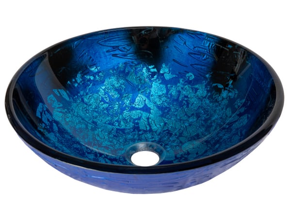 EB-GS63 Vibrant Blue Foil Glass Vessel Sink -  Eden Bath, EB_GS63