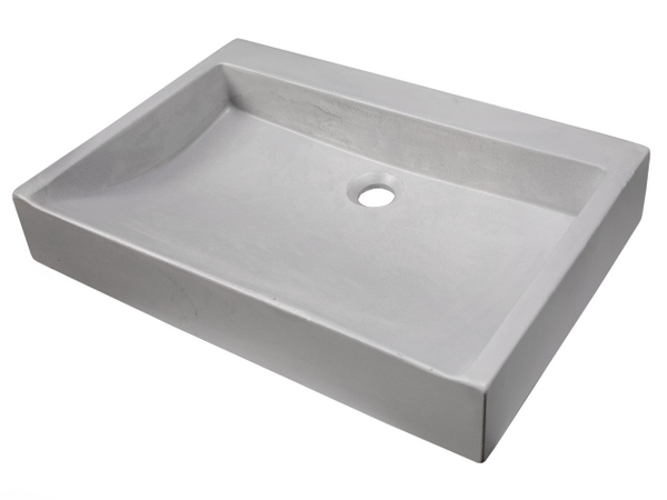 EB-N006LG 22.25 in. Rectangular Sloped Concrete Vessel Sink, Light Gray -  Chesterfield Leather, CH2573203