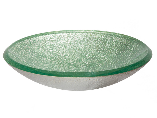 EB-GS69 18 in. Pearls Embossed Glass Vessel Sink, Pale Green -  Chesterfield Leather, CH2948333