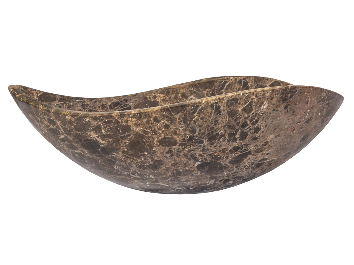 EB_S032DE-H Dark Emperador Marble Freeform Vessel Sink