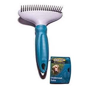 Picture of Enrych 0246 Deshedding Rake for Dogs&#44; Gray & Teal
