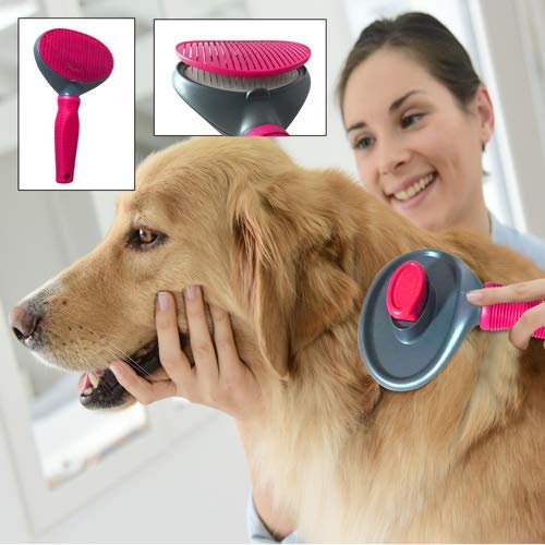 Picture of Enrych 0611 4 in. Dog Self Cleaning Slicker Brush