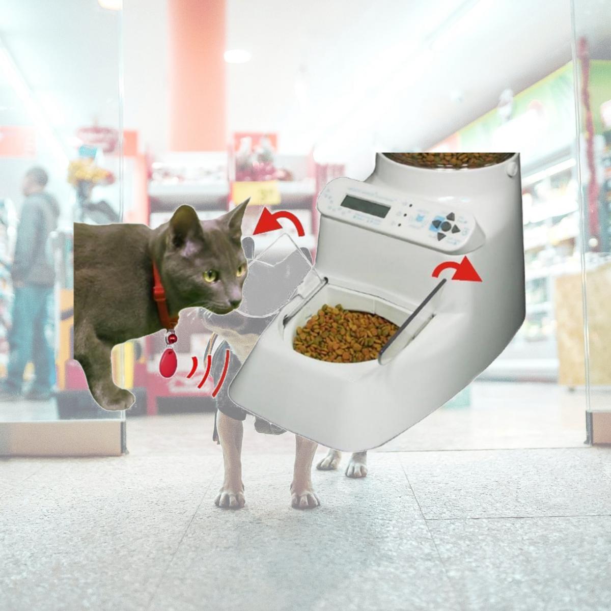 Picture of Wireless Whiskers Automatic Pet Feeder - AutoDiet Pet Feeder - Put Your Pet on a Diet