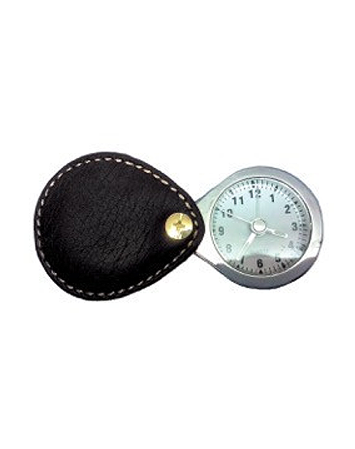 Picture of En Route Travelware 152 2.5 x 2.5 in. Leather Travel Alarm&#44; Black - Small