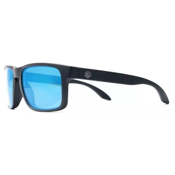 Picture of Ensea Optics MACMB13 Machine Matte Black Frame Sunglasses with Blue Mirror Polarized Lenses for Men