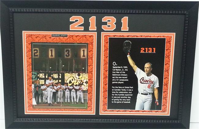 12 x 18 in. Jr Baltimore Orioles Cal Ripken Double Frame
