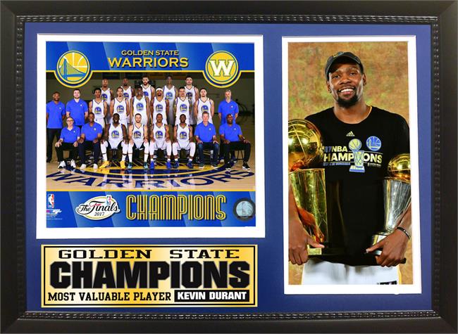 Picture of Encore Select 298-99 12 x 18 in. 2017 NBA Champion&#44; Golden St Warriors - Photo Stat Frame