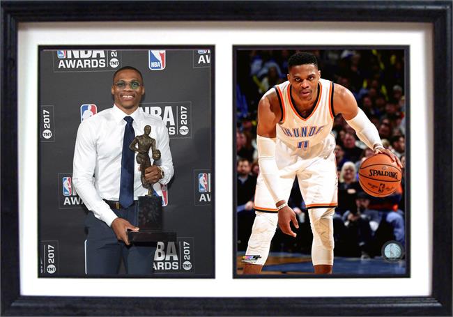 Picture of Encore Select 299-17 12 x 18 in. MVP Russell Westbrook&#44; Oklahoma City Thunder - Double Frame