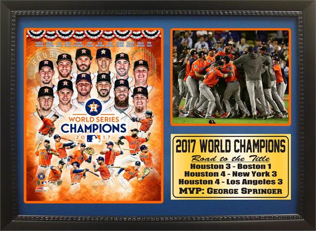 Picture of Encore Select 299-73 12 x 18 in. 2017 World Series Champions&#44; Houston Astros - Photo Stat Frame