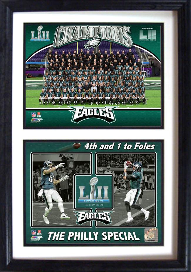 Picture of Encore Select 321-68 12 x 18 in. 4th & Goal LII World Champions Philadelphia Eagles - Double Frame