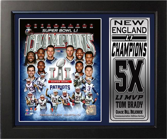 297-71 11 x 14 in. Deluxe Frame - Super Bowl 51 Champions New England Patriots
