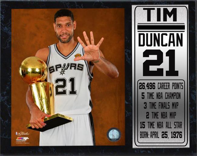 12 x 15 in. Stat Plaque - Tim Duncan San Antonio Spurs