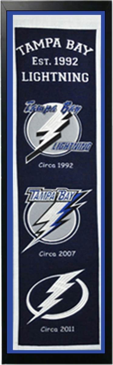 Tampa Bay Lightning Logo History Felt Banner - 14 in. x 37 ft.