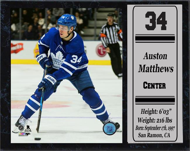 Picture of Encore Select 110-46 Auston Matthews Stat Plaque Frame - 2 x 15 in.