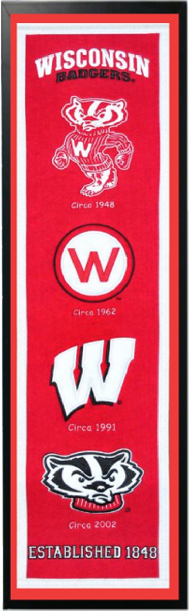 Picture of Encore Select 109-63 University of Wisconsin Logo History Felt Banner - 14 x 37 in.