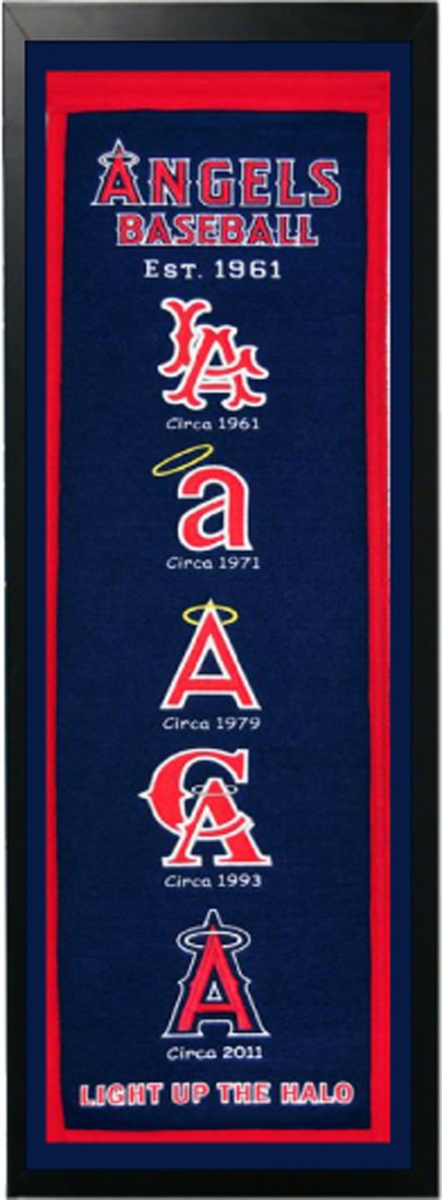 Picture of Encore Select 109-23 Los Angeles Angels Logo History Felt Banner - 14 x 37 in.