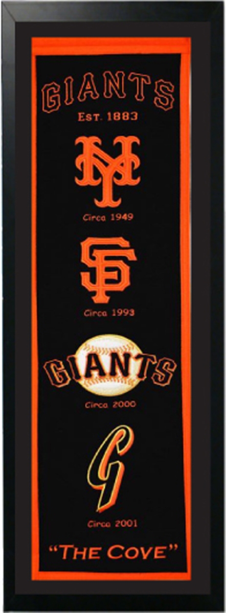 Picture of Encore Select 109-33 San Francisco Giants Logo History Felt Banner - 14 x 37 in.