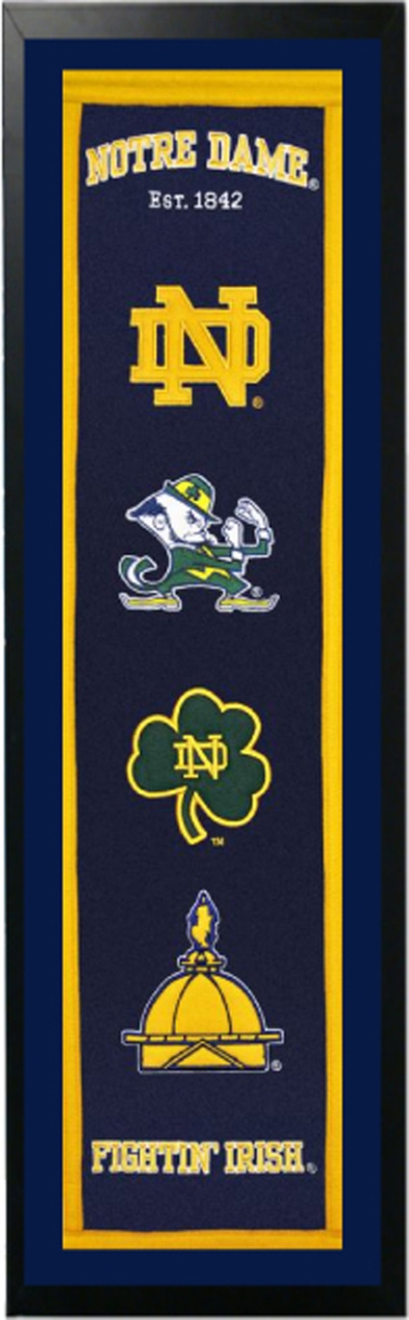 Picture of Encore Select 109-41 Notre Dame Logo History Felt Banner - 14 x 37 in.