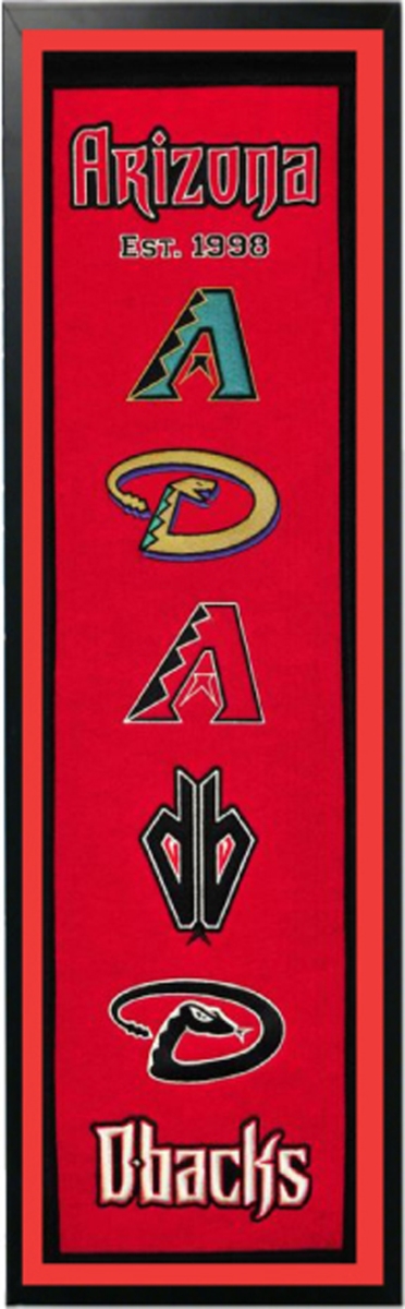 Picture of Encore Select 109-49 Arizona Diamondbacks Logo History Felt Banner - 14 x 37 in.