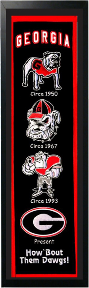 Picture of Encore Select 109-53 Georgia Logo History Felt Banner - 14 x 37 in.