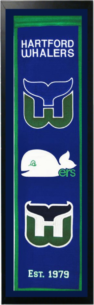 Picture of Encore Select 109-58 Hartford Whalers Logo History Felt Banner - 14 x 37 in.