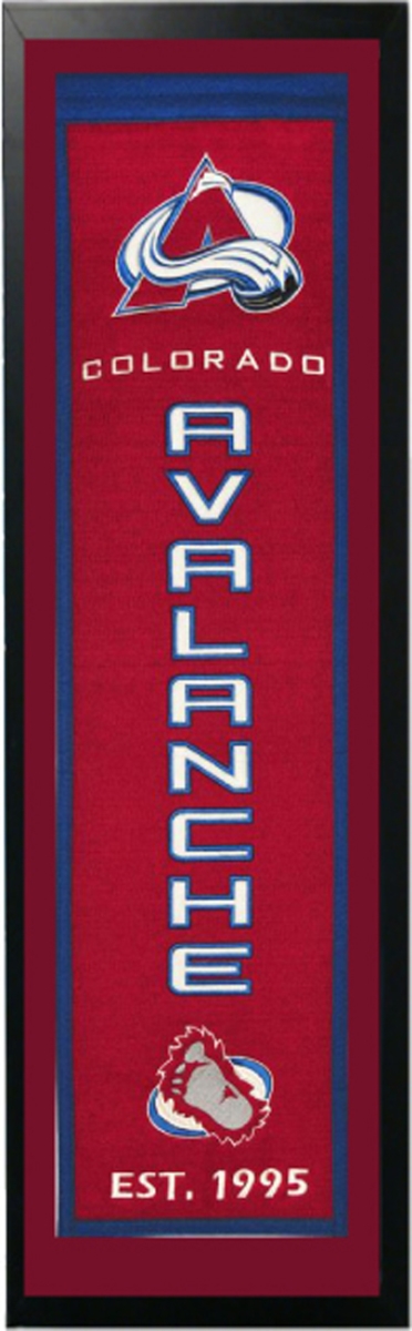 Picture of Encore Select 109-68 Colorado Avalanche Logo History Felt Banner - 14 x 37 in.