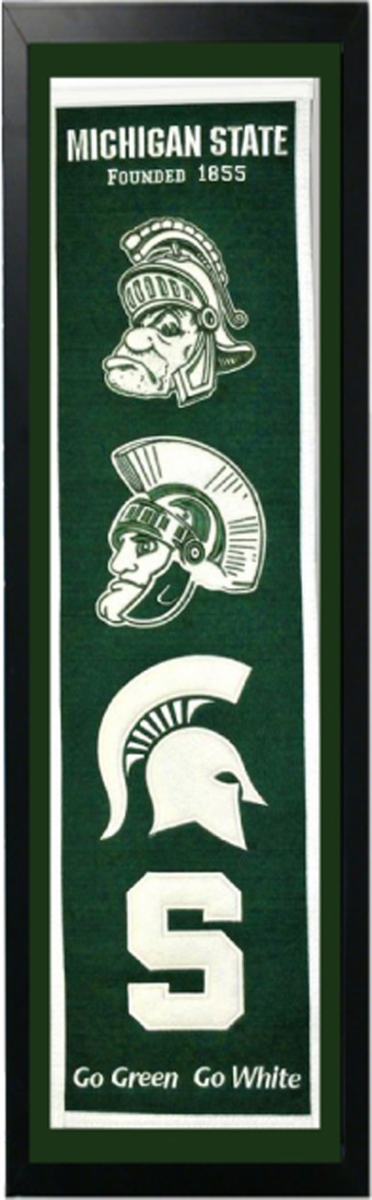 Picture of Encore Select 109-69 Michigan State Logo History Felt Banner - 14 x 37 in.