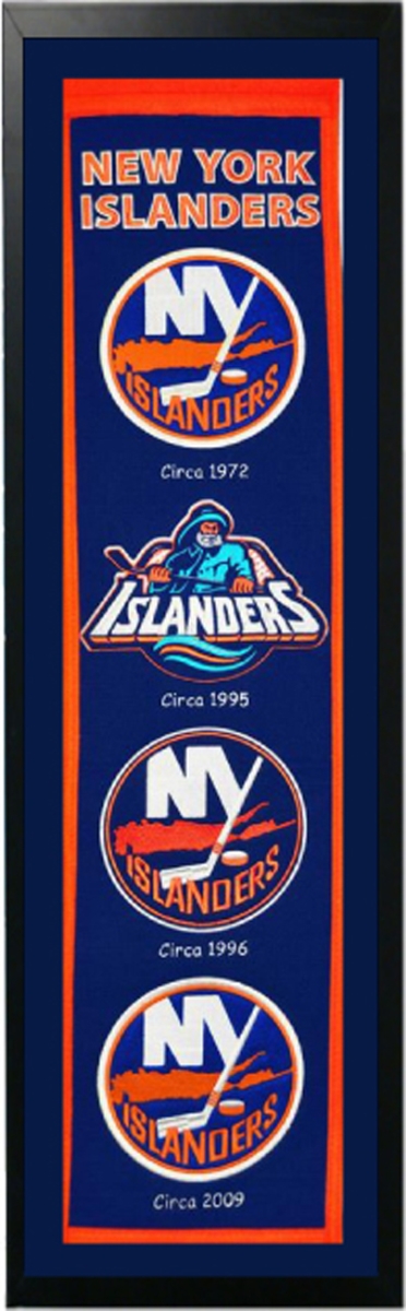 Picture of Encore Select 109-74 New York Islanders Logo History Felt Banner - 14 x 37 in.