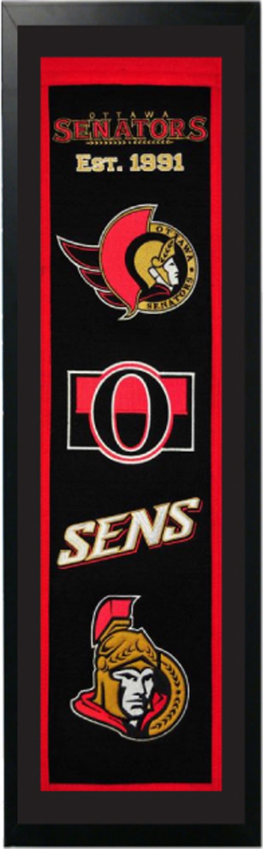 Picture of Encore Select 109-78 Ottawa Senators Logo History Felt Banner - 14 x 37 in.