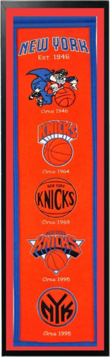 Picture of Encore Select 109-83 New York Knicks Logo History Felt Banner - 14 x 37 in.