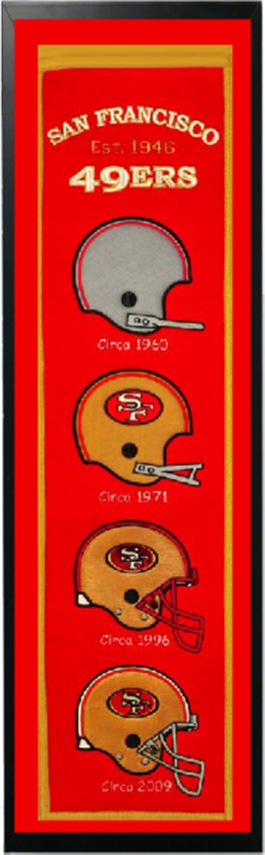 Picture of Encore Select 109-91 San Francisco 49ers Logo History Felt Banner - 14 x 37 in.