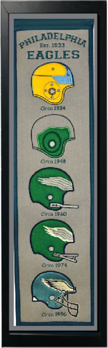 Picture of Encore Select 109-94 Philadelphia Eagles Logo History Felt Banner - 14 x 37 in.