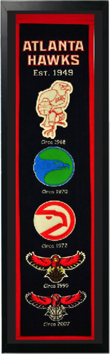 Picture of Encore Select 109-99 Atlanta Hawks Logo History Felt Banner - 14 x 37 in.