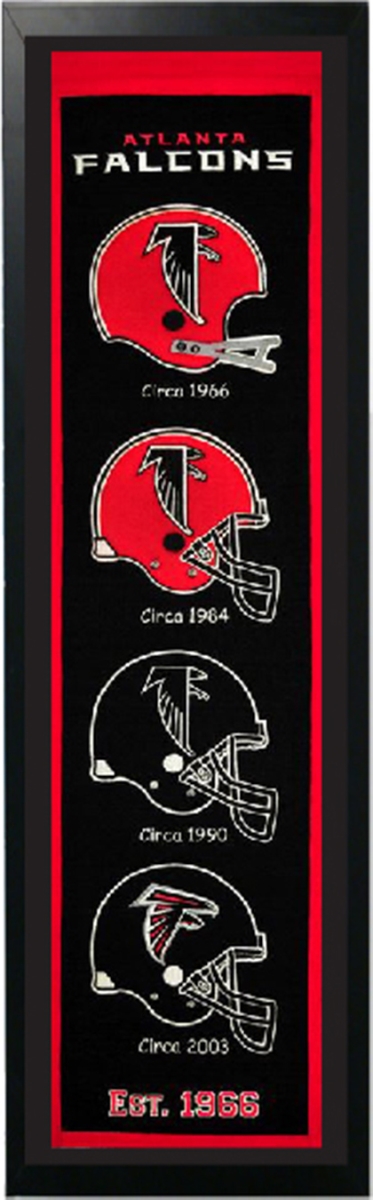 Picture of Encore Select 110-01 Atlanta Falcons Logo History Felt Banner - 14 x 37 in.