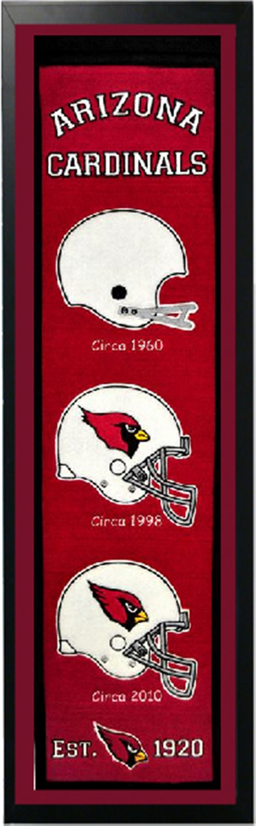 Picture of Encore Select 110-10 Arizona Cardinals Logo History Felt Banner - 14 x 37 in.