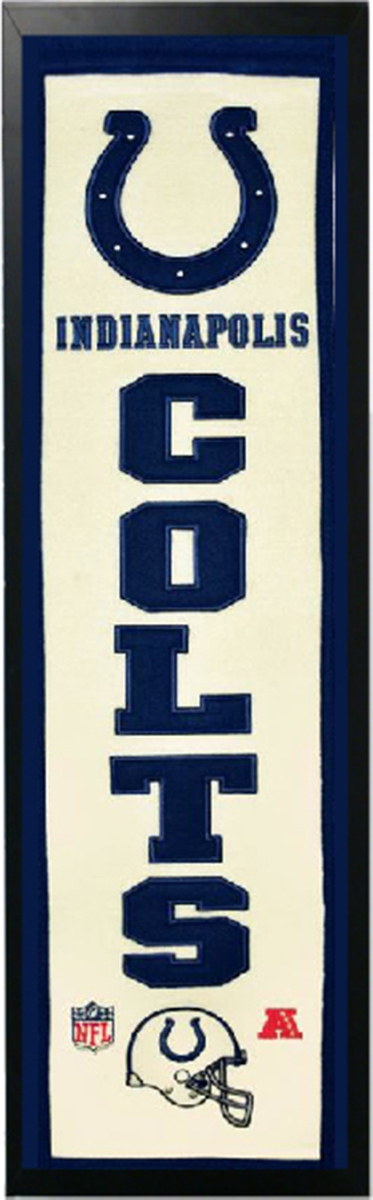 Picture of Encore Select 110-17 Indianapolis Colts Logo History Felt Banner - 14 x 37 in.